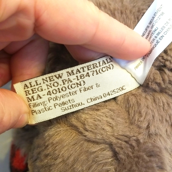 Gentle Treasures Teddy Bear Plush Buffalo Plaid Hat/Scarf - Picture 7 of 8